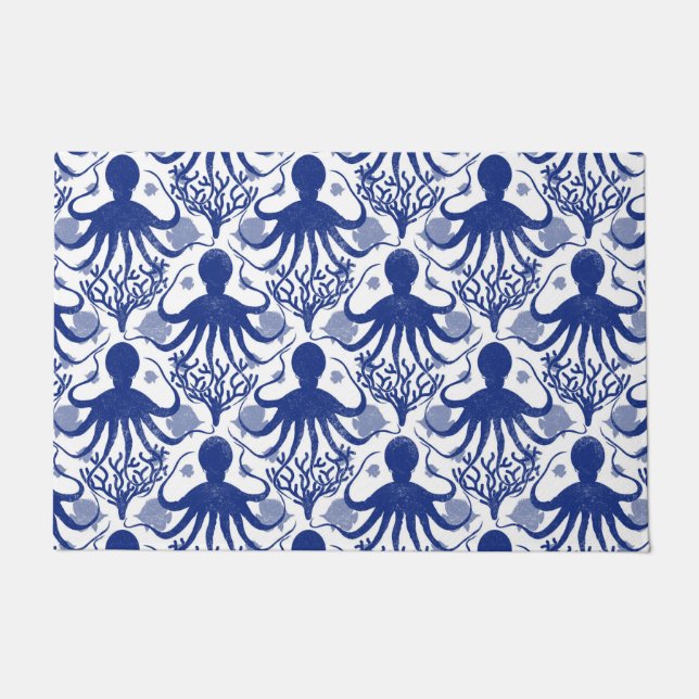 Octopus (light background) deurmat (Voorkant)