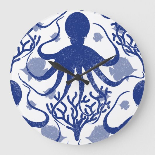 Octopus (light background) grote klok (Voorkant)