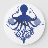 Octopus (light background) grote klok (Voorkant)