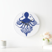 Octopus (light background) grote klok (Huis)