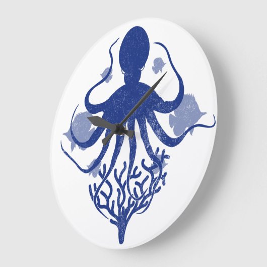 Octopus (light background) grote klok (Hoek)