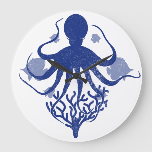 Octopus (light background) grote klok (Voorkant)