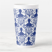 Octopus (light background) latte mok (Voorkant)