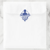 Octopus (light background) ronde sticker (Tas)