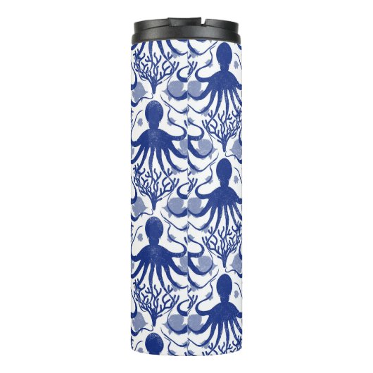 Octopus (light background) thermosbeker (Achterkant)