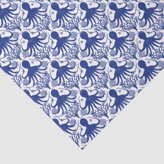 Octopus (light background) tissuepapier (Detail)