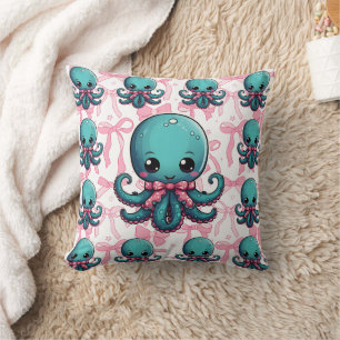 Octopus lint print kussen
