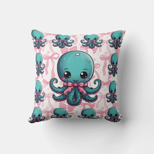 Octopus lint print kussen (Achterkant)