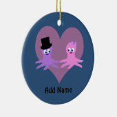 Octopus Love Keramisch Ornament (Rechts)