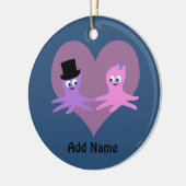 Octopus Love Keramisch Ornament (Links)