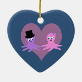 Octopus Love Keramisch Ornament