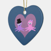 Octopus Love Keramisch Ornament (Links)