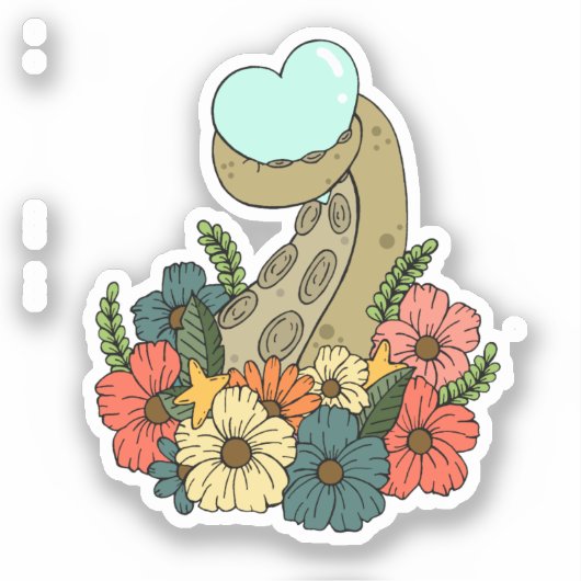 Octopus Love Laptop Sticker (Voorkant)