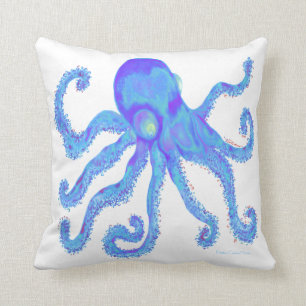 Octopus - Lt Blue Kussen