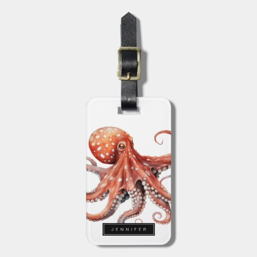 Octopus Luggage Tag Bagagelabel (Voorkant verticaal)