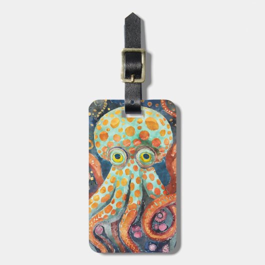Octopus Luggage Tag Bagagelabel (Voorkant verticaal)