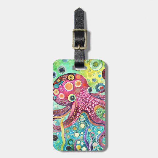 Octopus Luggage Tag Bagagelabel (Voorkant verticaal)