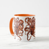 Octopus Macropus, Antieke Mariene Waterdieren Mok (Voorkant links)