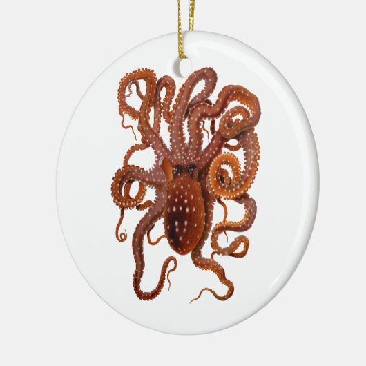Octopus Macropus Atlantic White Spotus Octopus Keramisch Ornament (Links)