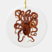 Octopus Macropus Atlantic White Spotus Octopus Keramisch Ornament (Achterkant)