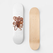 Octopus Macropus Atlantic White Spotus Octopus Persoonlijk Skateboard (Voorkant)