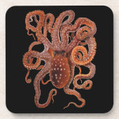 octopus Macropus, zeewaterdieren Bier Onderzetter (Voorkant)
