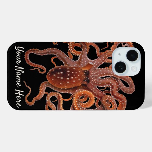  octopus Macropus, zeewaterdieren Case-Mate iPhone Case (Achterkant (horizontaal))
