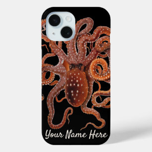  octopus Macropus, zeewaterdieren iPhone 15 Case