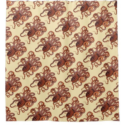  octopus Macropus, zeewaterdieren Douchegordijn (Voorkant)