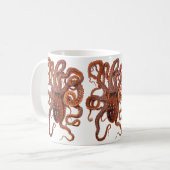  octopus Macropus, zeewaterdieren Koffiemok (Voorkant links)