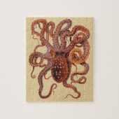 octopus Macropus, zeewaterdieren Legpuzzel (Verticaal)