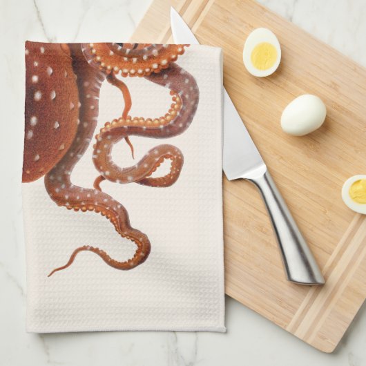  octopus Macropus, zeewaterdieren Theedoek (Quarter Fold)