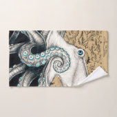 Octopus  Map Beige Bad Handdoek (Handdoek)