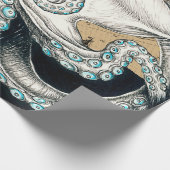 Octopus Map Beige Cadeaupapier (Hoek)