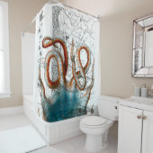 Octopus  Map Douchegordijn (In situ)