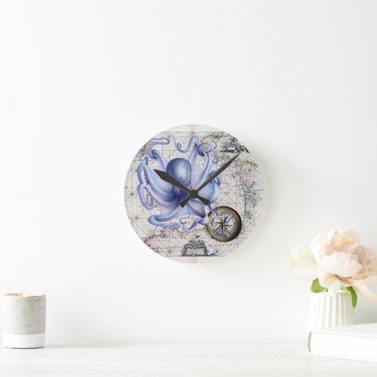 Octopus Map Nautica Ronde Klok (Huis)