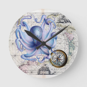 Octopus Map Nautica Ronde Klok