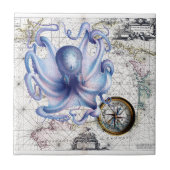 Octopus Map Nautica Tegeltje (Voorkant)