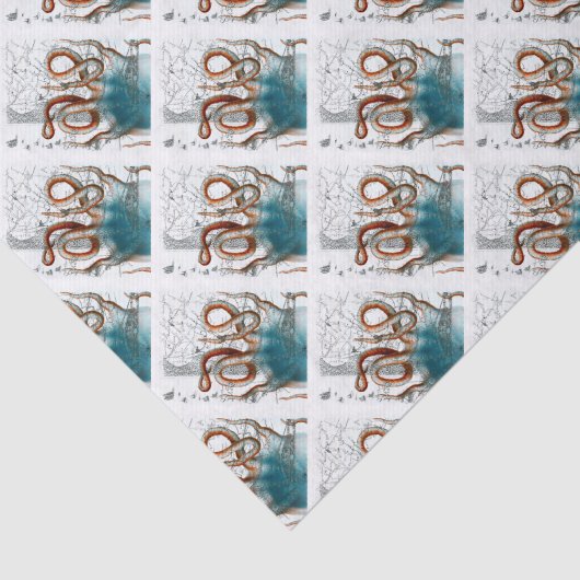 Octopus  Map Tissuepapier (Detail)