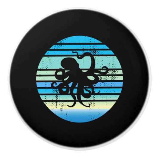Octopus Marine Biologist Keramische Knop (Voorkant)