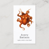 Octopus Marine Biology Nautical 2 Visitekaartje (Voorkant)