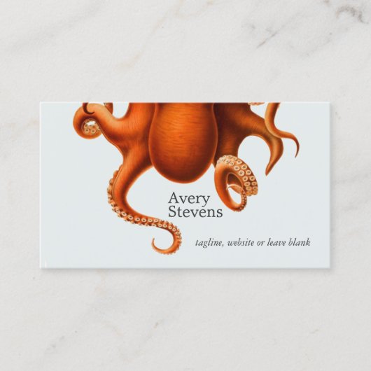 Octopus Marine Biology Visitekaartje (Voorkant)