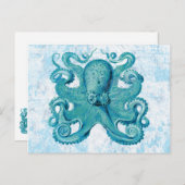 Octopus Marine Life Ocean Animals Beach Life Briefkaart (Voorkant / Achterkant)