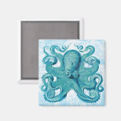 Octopus Marine Life Ocean Animals Beach Nauto Magneet (Voorkant / Achterkant)