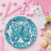 Octopus Marine Life Ocean Animals Beach Nauto Papieren Bordje (Feest)