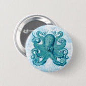 Octopus Marine Life Ocean Animals Beach Nauto Ronde Button 5,7 Cm (Voorkant /achterkant)