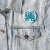 Octopus Marine Life Ocean Animals Beach Nauto Ronde Button 5,7 Cm (In situ)