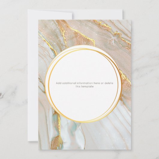 Octopus marmer waterverf geometrisch zee- oceanisc kaart (Achterkant)