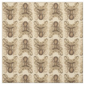 Octopus Marmoratus (bruin) Stof (Swatch)