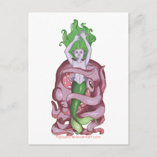 Octopus Mermaid Briefkaart